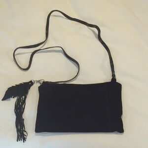 Black Suede Crossbody Bag